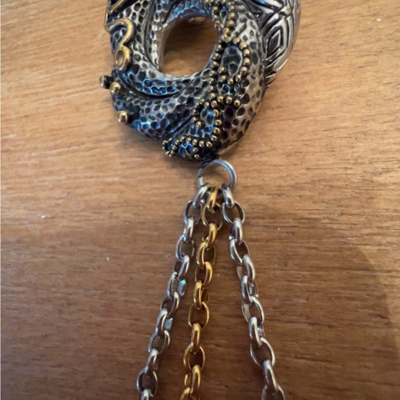 Algerian Love Knot necklace with triple chain. Bond Girl Bling 007 - Picture 11 of 12